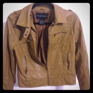 Brown Faux Leather Jacket